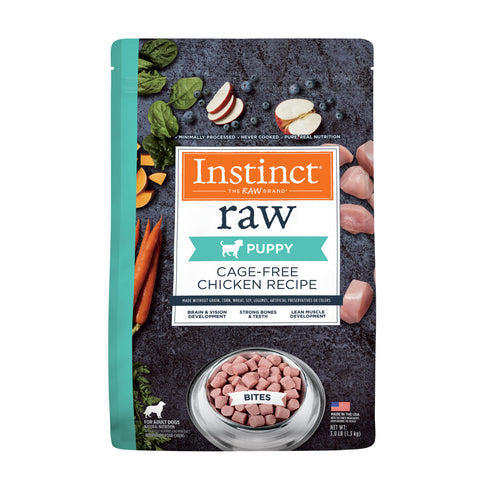 Instinct Raw Frozen Bites Puppy Frozen Dog Food - Cage-Free Chicken - 3lb Bag